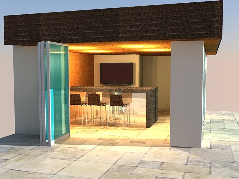 Computer Designed Pool house by Kevin Brown
